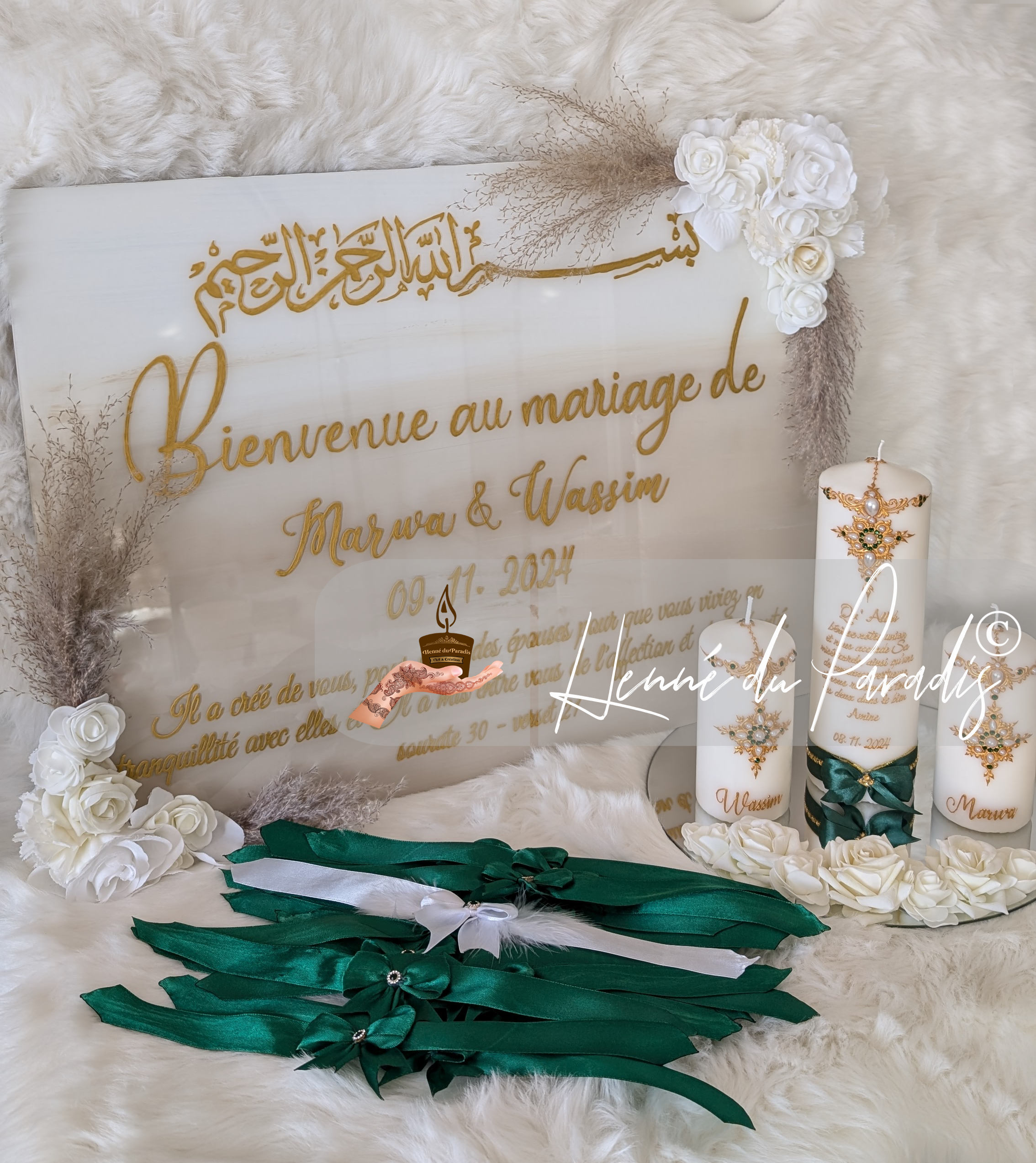 Panneau de bienvenue en plexiglas transparent avec prénoms des mariés, design personnalisé et élégant pour décoration de mariage ou tout évènement, IDF, Paris,